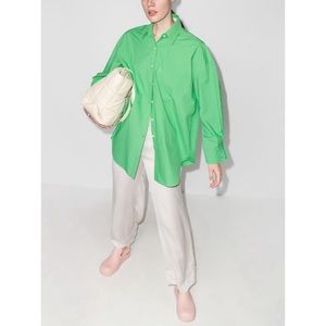 The Frankie Shop Melody Oversized Organic Cotton Poplin Shirt